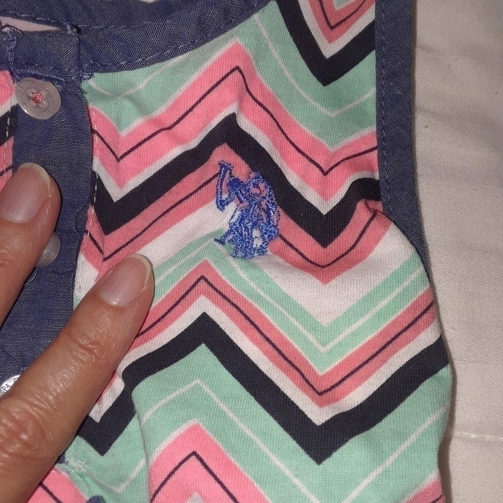 U.S. Polo Assn. 100% cotton sleeveless baby dress - Picture 2 of 5